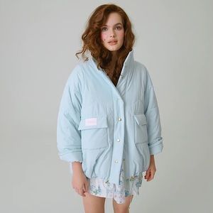 Selkie Light Blue Puffer Jacket